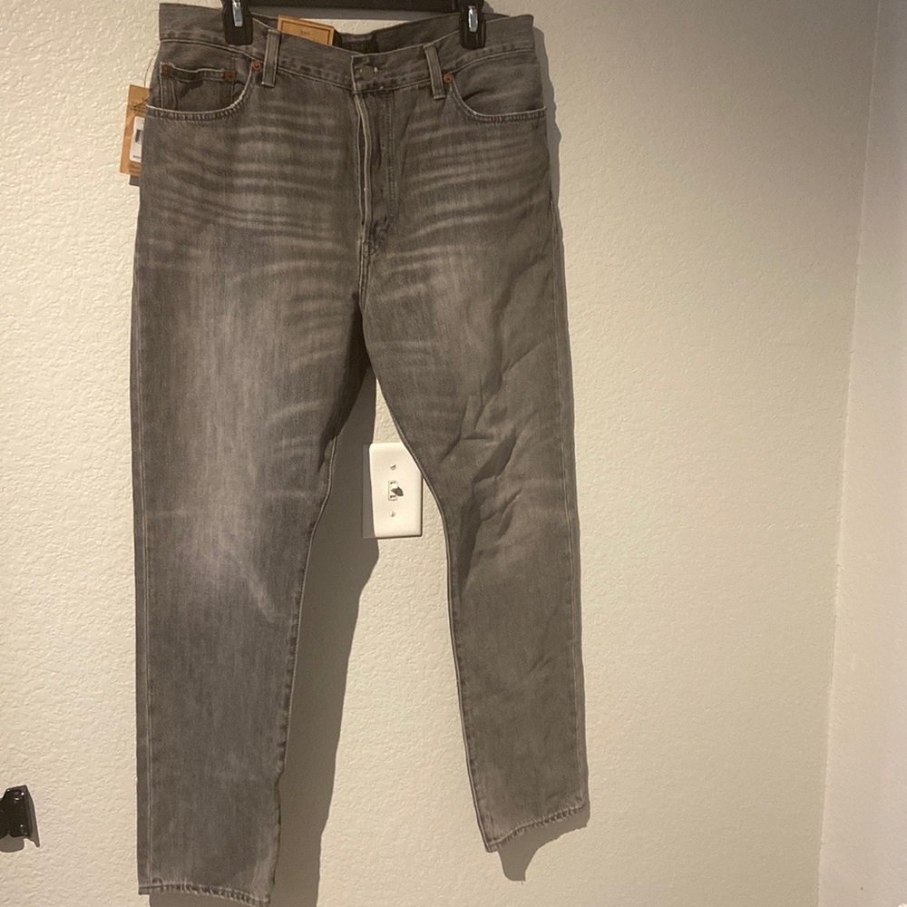POLO RALPH LAUREN GREY HIGH WAIST SLIM
STRAIGHT CROP JEANS Size 32 NWT - Picture 5 of 15